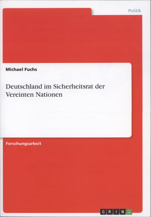 Deutschland im Sicherheitsrat der Vereinte Nationen