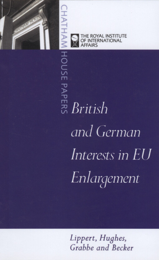British and german interests in EU enlargement : conflict and cooperation