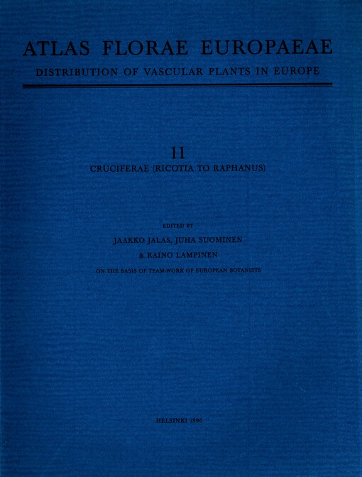 Cruciferae : (Ricotia to Raphanus)