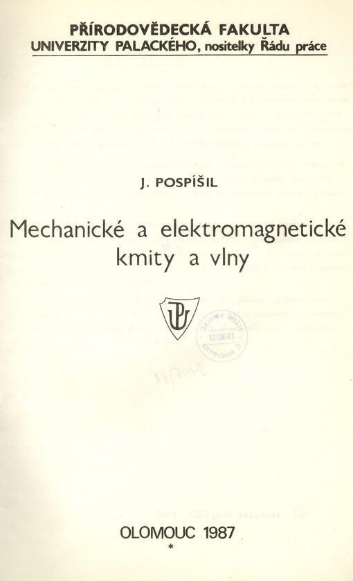 Mechanické a elektromagnetické kmity a vlny