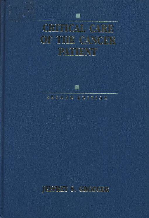Critical care of the cancer patient