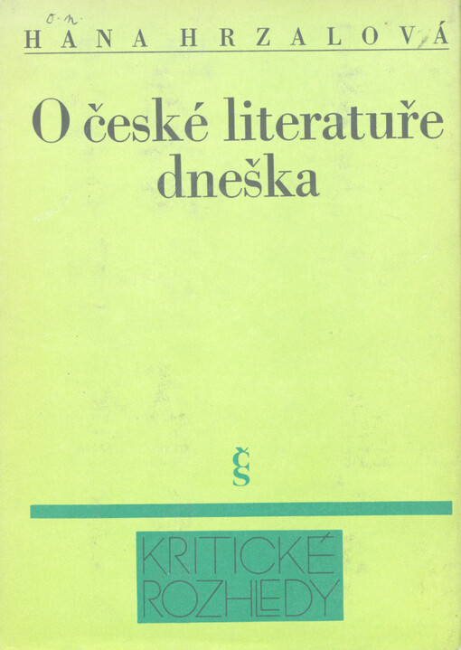O české literatuře dneška