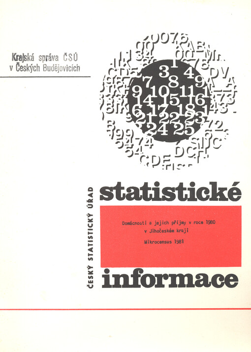 Domácnosti a jejich příjmy v roce 1980 v Jihočeském kraji Mikrocensus 1981
