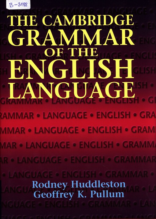 The Cambridge Grammar of the English Language