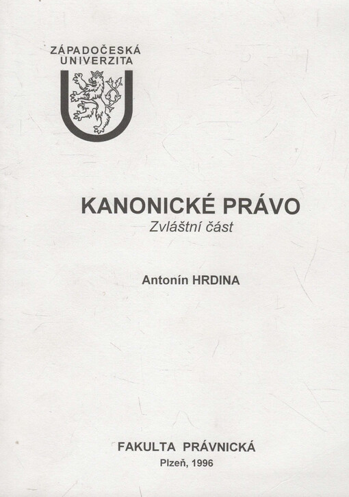 Kanonické právo: zvláštní část