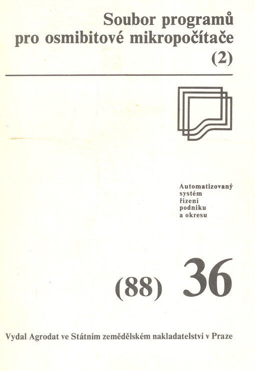 Soubor programů pro osmibitové mikropočítače. [Sv. 2]