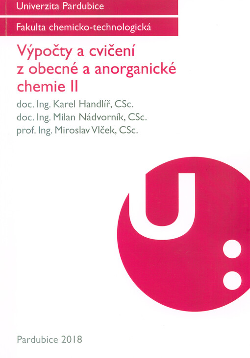 Výpočty a cvičení z obecné a anorganické chemie II