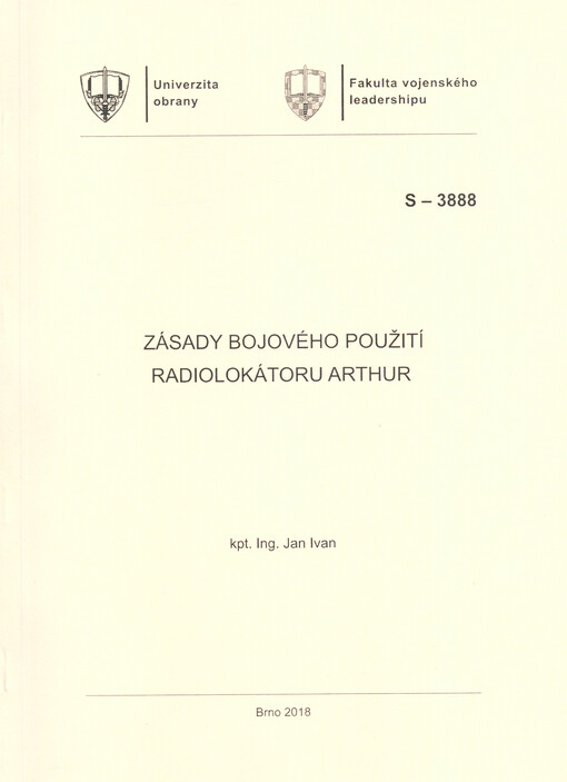 Zásady bojového použití radiolokátoru ARTHUR