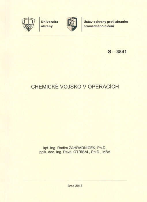 Chemické vojsko v operacích : studijní text
