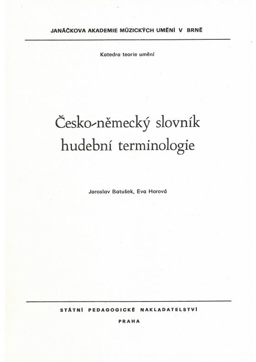 Česko-německý slovník hudební terminologie