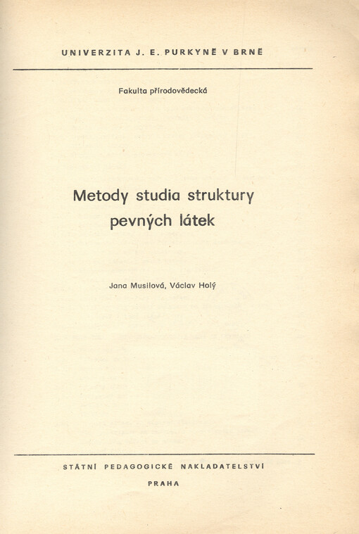 Metody studia struktury pevných látek