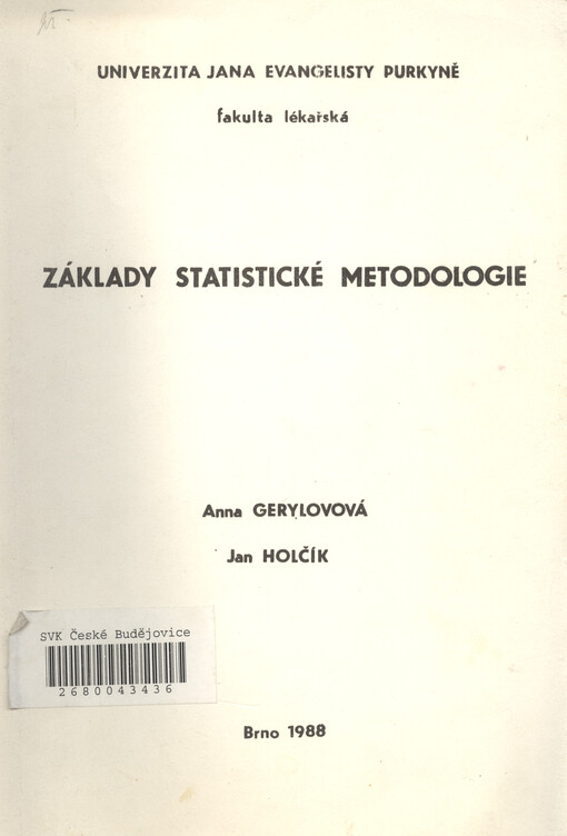 Základy statistické metodologie