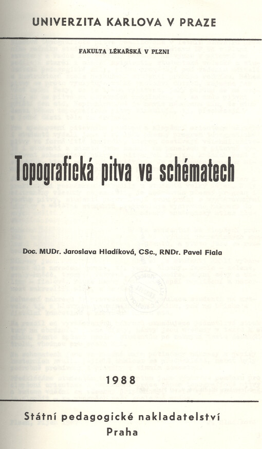 Topografická pitva ve schématech