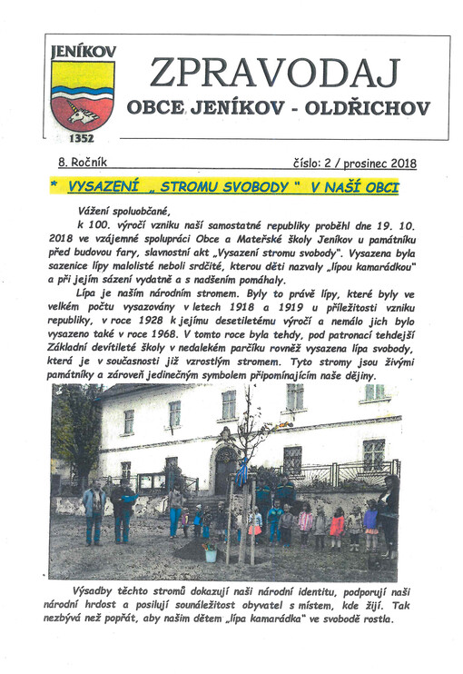 Zpravodaj obce Jeníkov - Oldřichov
