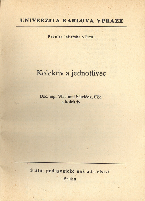 Kolektiv a jednotlivec