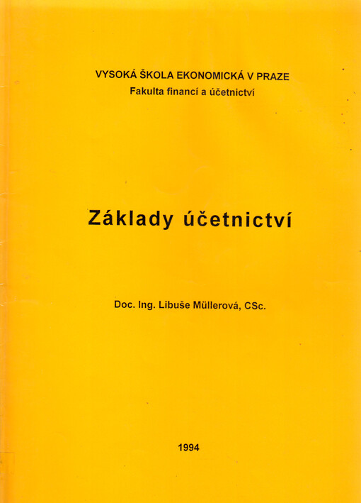 Základy účetnictví