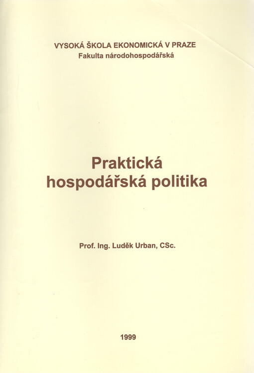 Praktická hospodářská politika