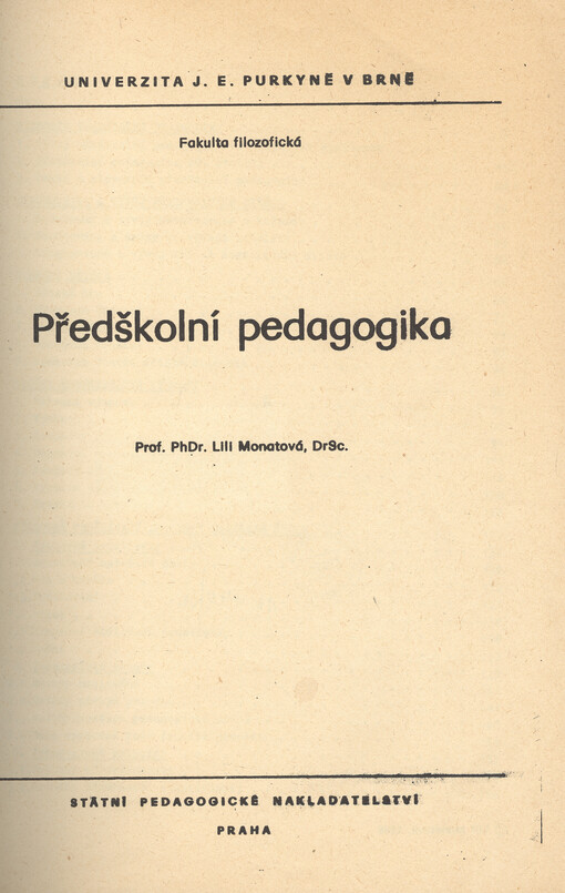 Předškolní pedagogika