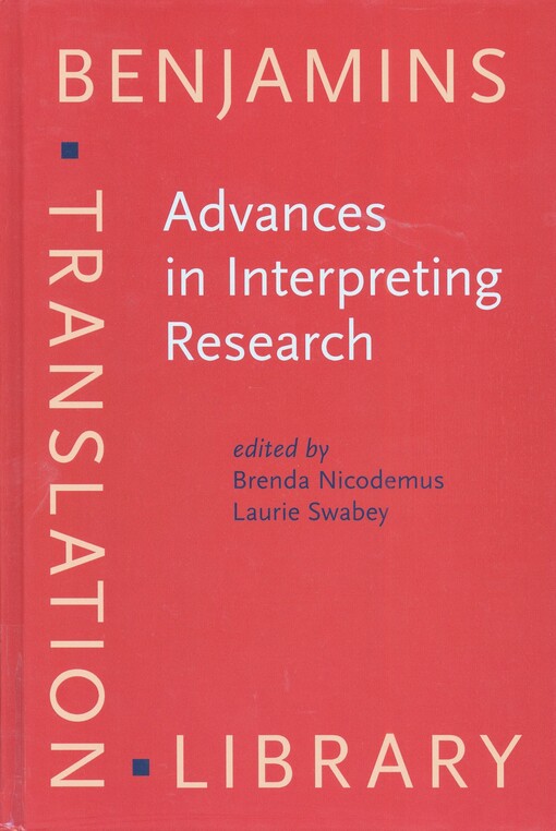 Advances in interpreting research :inquiry in action