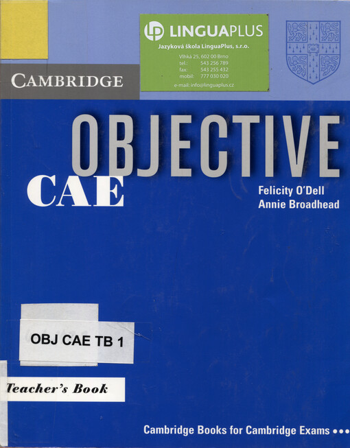 Objective CAE : teacher's book