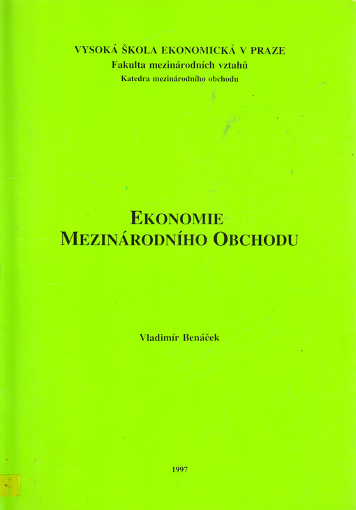 Ekonomie mezinárodního obchodu