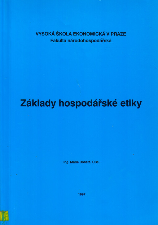 Základy hospodářské etiky