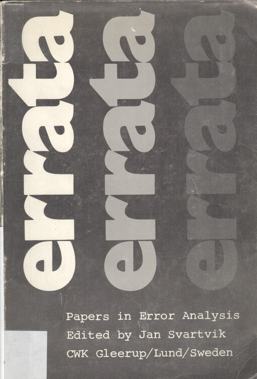 Errata : papers in error analysis