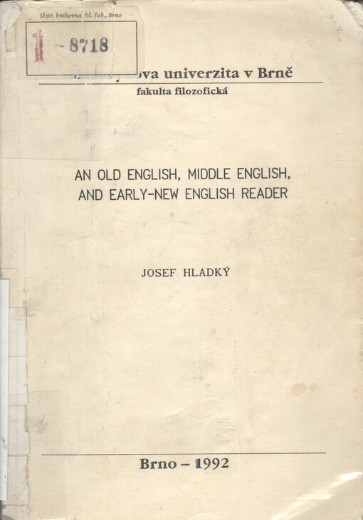 An old English, middle English, and early-new English reader