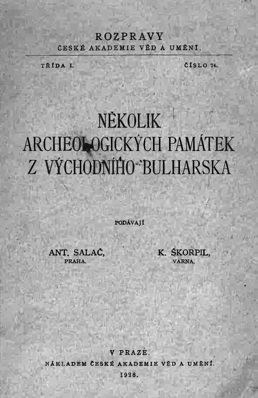 Několik archeologických památek z východního Bulharska