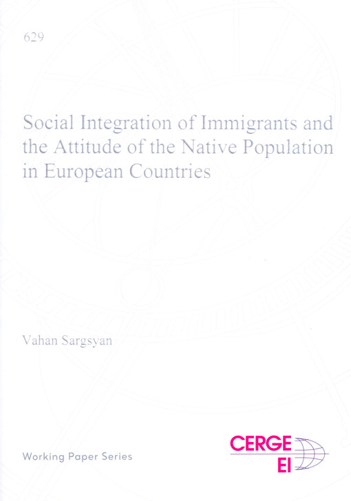 Social integration of immigrants and the attitude of the native population in European countries