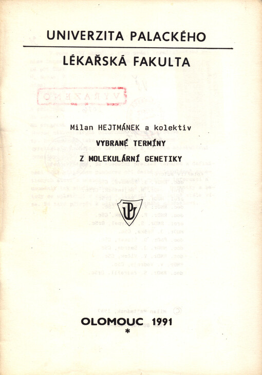 Vybrané termíny z molekulární genetiky