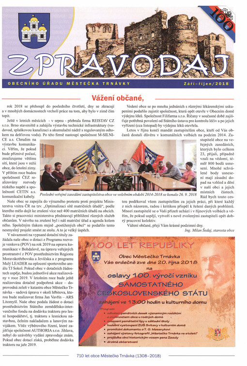 Zpravodaj obecního úřadu Městečka Trnávky