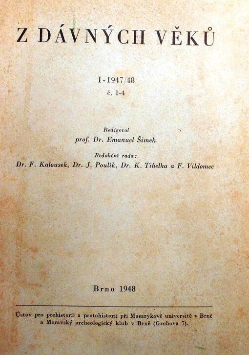 Z dávných věků.I-1947/1948. č. 1-4