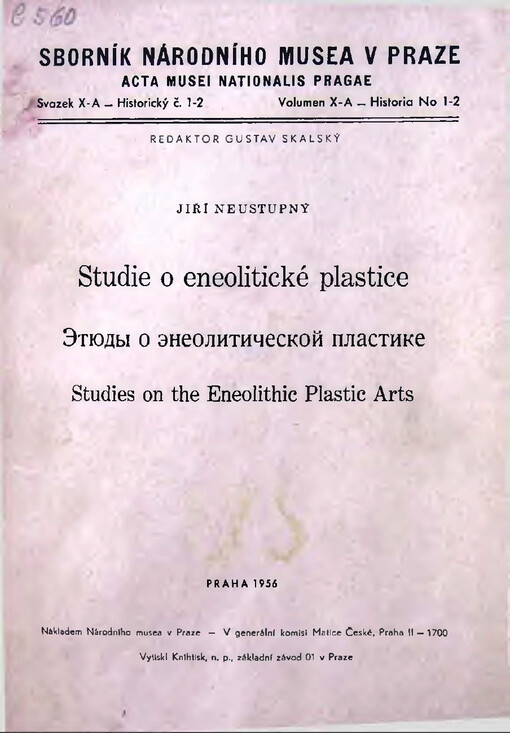 Studie o eneolitické plastice