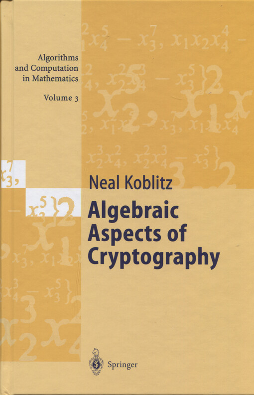 Algebraic aspects of cryptography
