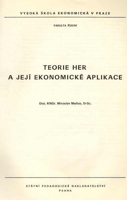 Teorie her a její ekonomické aplikace