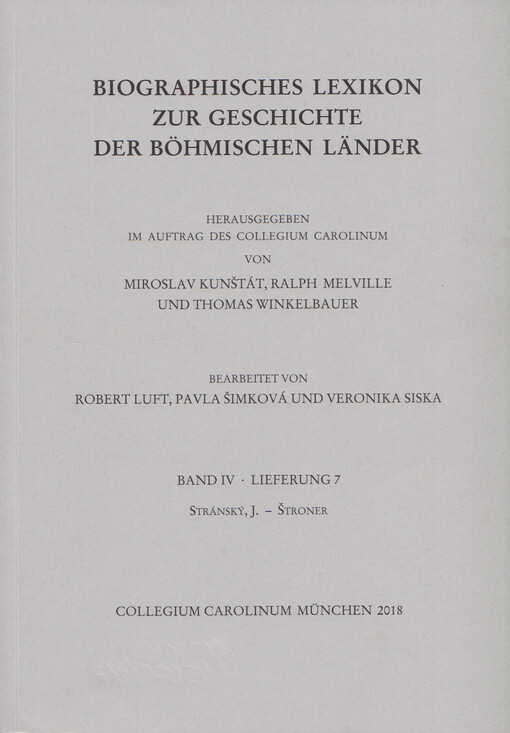 Biographisches Lexikon zur Geschichte der Böhmischen Länder. Band IV. Lieferung 7, Stránský, J.-Štroner