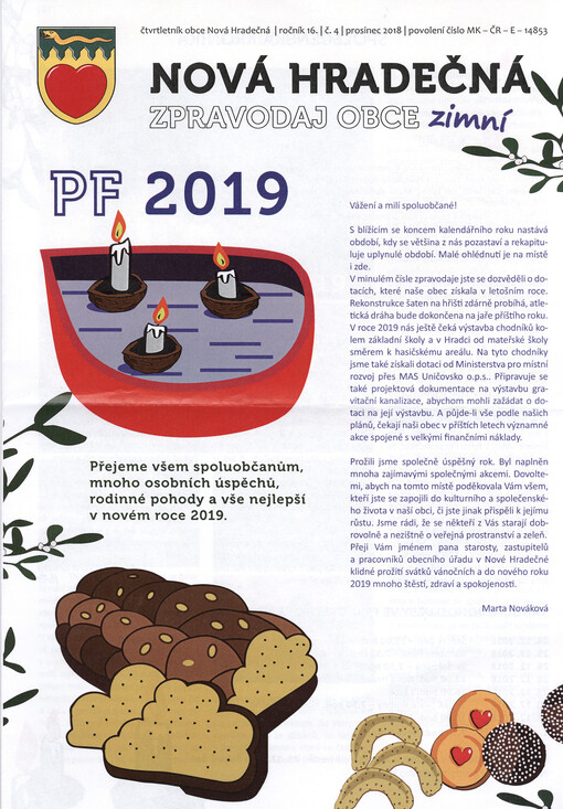 Zpravodaj obce Nová Hradečná : čtvrtletník obce Nová Hradečná