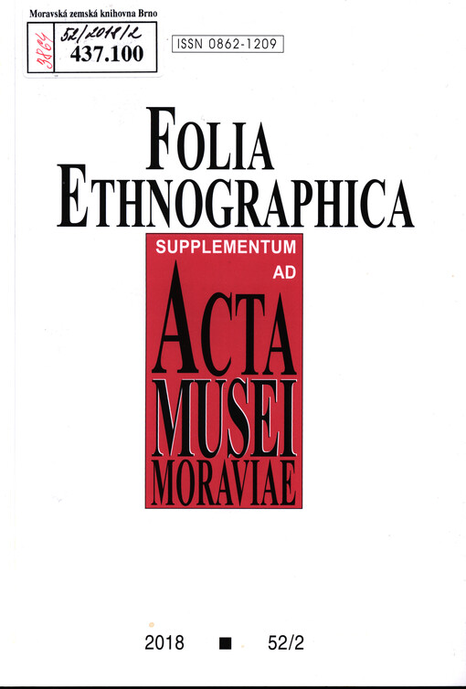 Folia ethnographica : supplementum ad Acta Musei Moraviae