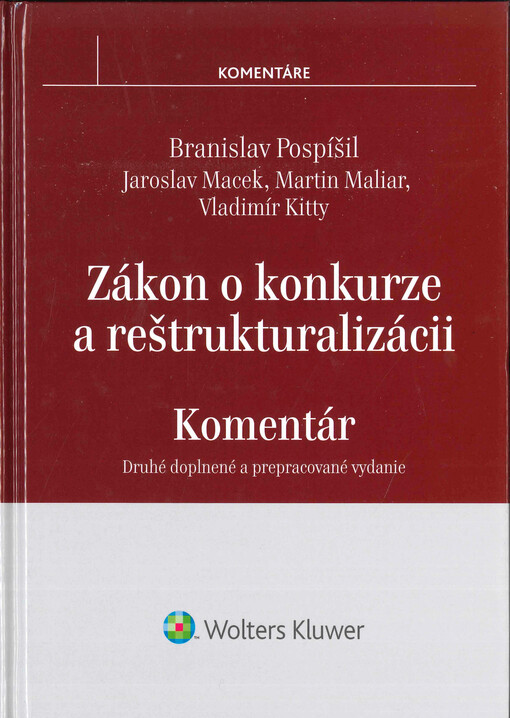 Zákon o konkurze a reštrukturalizácii : komentár