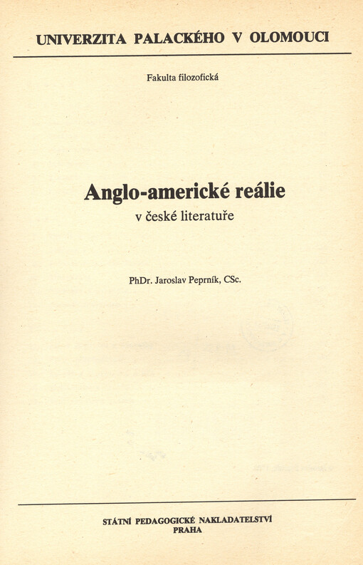 Anglo-americké reálie v české literatuře