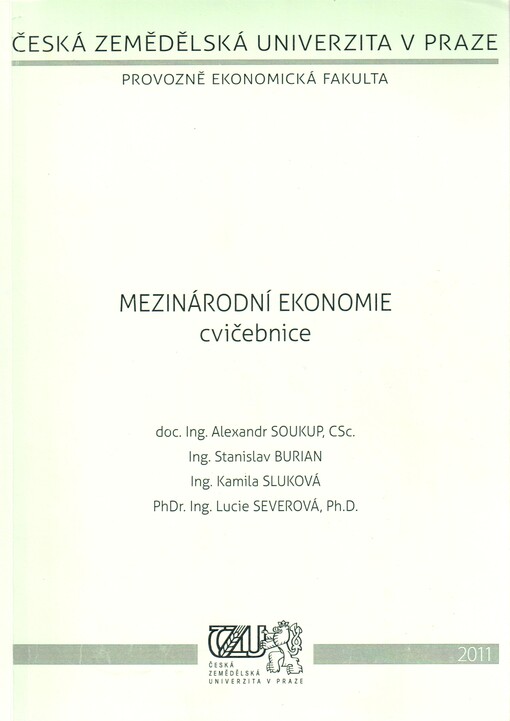 Mezinárodní ekonomie : cvičebnice