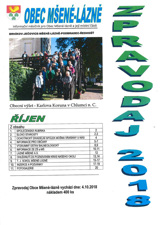 Zpravodaj [obce Mšené-lázně]