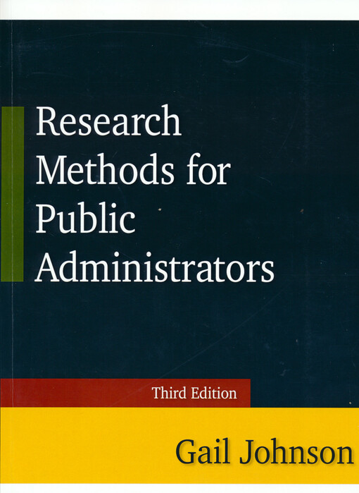 Research methods for public administrators