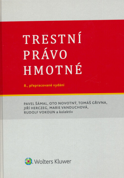 Trestní právo hmotné - 8. vydání