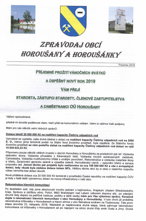 Zpravodaj obcí Horoušany a Horoušánky