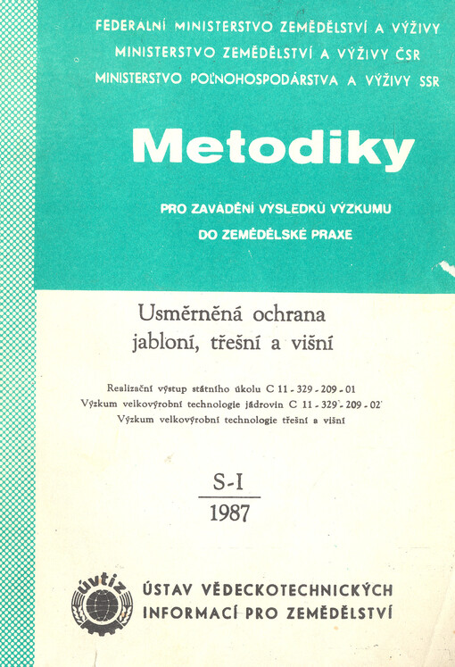 Usměrněná ochrana jabloní, třešní a višní