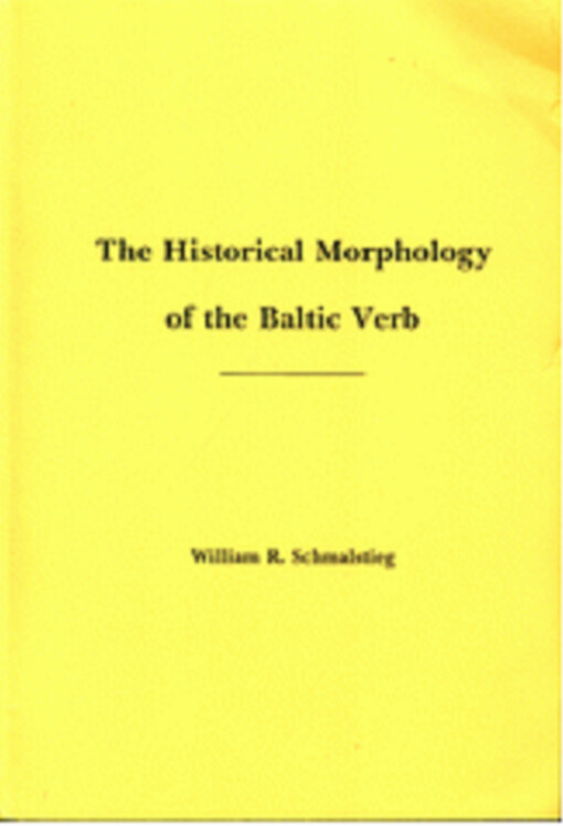 The historical morphology of the Baltic verb