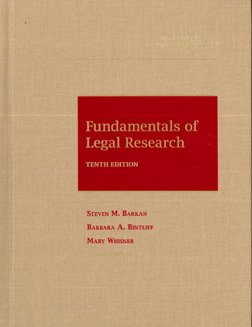 Fundamentals of legal research