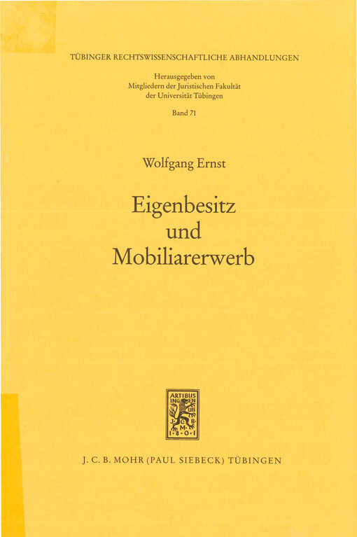 Eigenbesitz und Mobiliarerwerb
